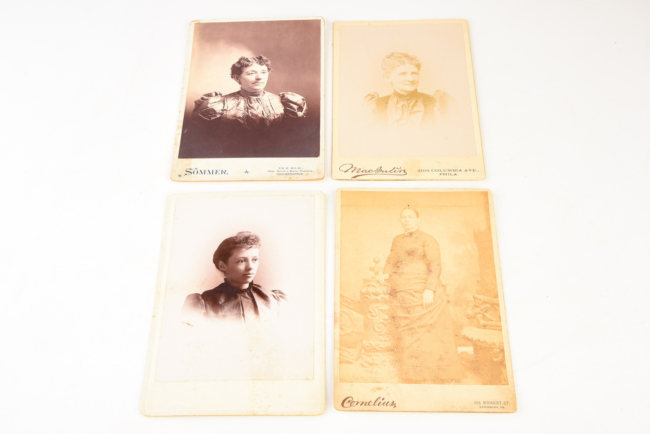 Late 1800s Cabinet Card Albumen Photo 4¼x6½ - Lot of 4 - Victorian