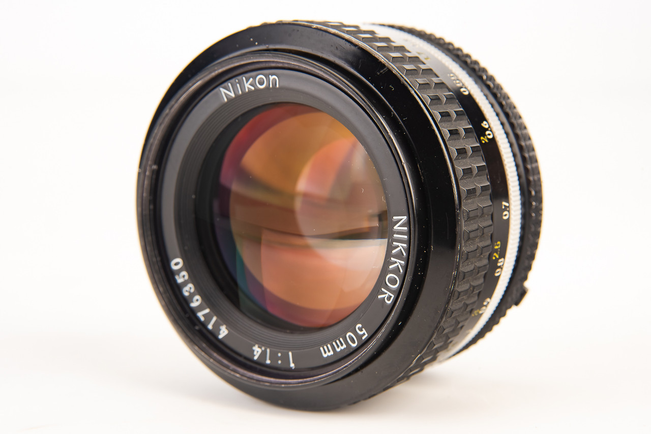 Nikon Nikkor 50mm f/1.4 Ai MF Prime Standard Lens with Both Caps