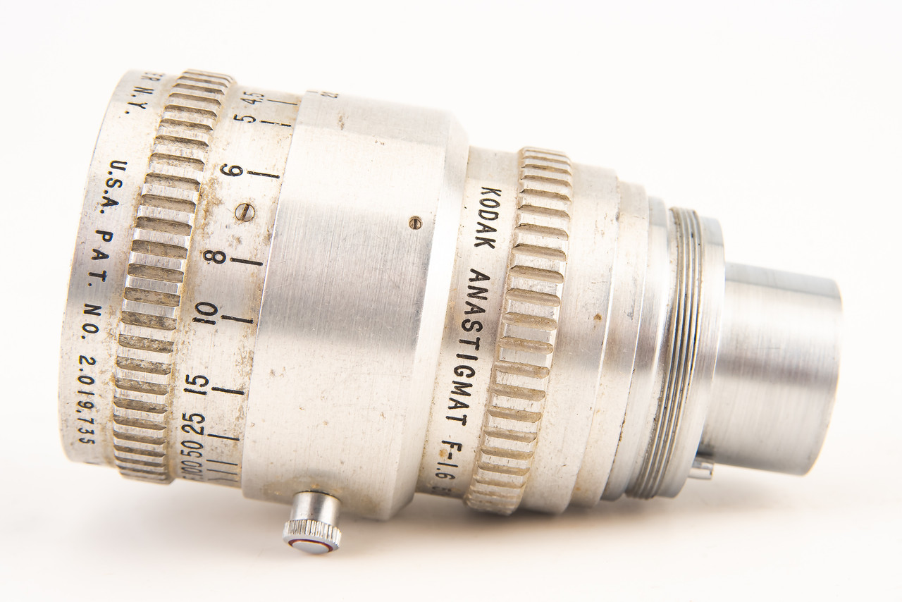 S Mount Kodak 50mm f/1.6 Anastigmat Cine Lens with M Mount Adapter