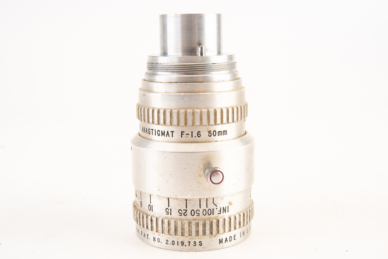 S Mount Kodak 50mm f/1.6 Anastigmat Cine Lens with M Mount Adapter