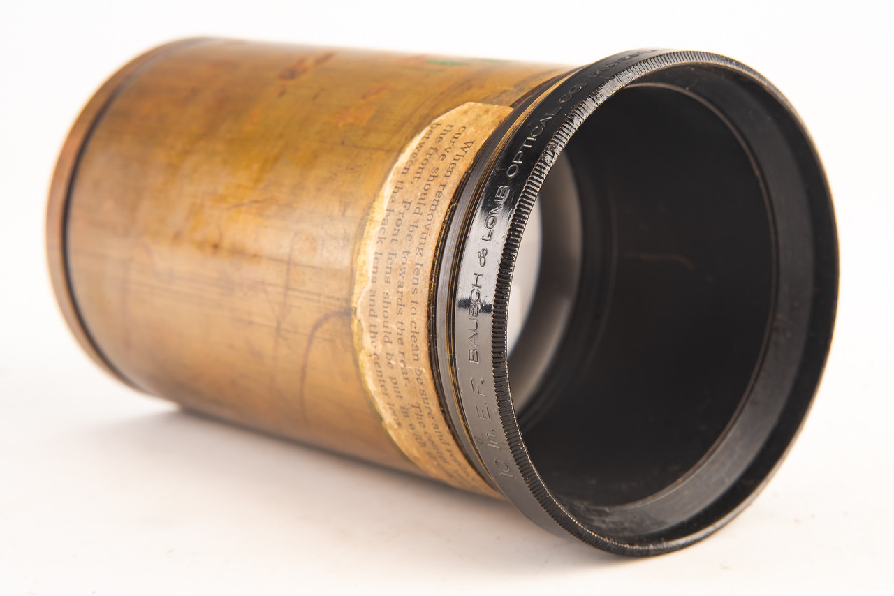 Bausch & Lomb Optical Co 10 Inch 254mm Brass Projection Lens