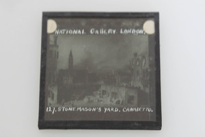 Magic Lantern Slide National Gallery London Stone Mansons Yard Canaietto V39
