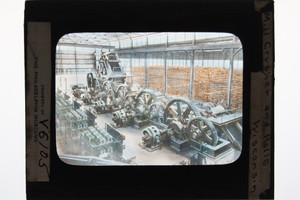 Antique Magic Lantern Slide Mill Crusher And Rolls Wisconsin E13