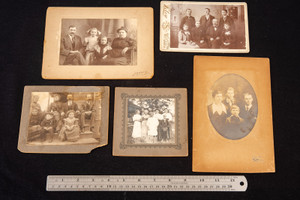 Portraits of Families Vintage Black & White Photo Lot Photograph Collection V27