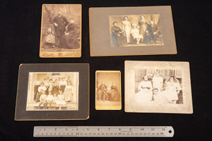 Portraits of Families Vintage Black & White Photo Lot Photograph Collection V28