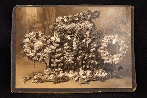 Funeral Flower Arrangements & Wreaths Antique Studio Cabinet Photo V11