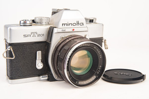 Minolta SRT201 35mm SLR Film Manual Camera with Rokkor-PF 55mm Lens Vintage V20