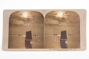 Fishing Fleet on the Inland Sea Japan Stereoview Photo No 102 C.H. Graves V11