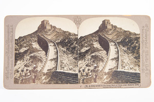 Steep Ascent Great Wall of China Stereoview Photo No 87 C.H. Graves V15