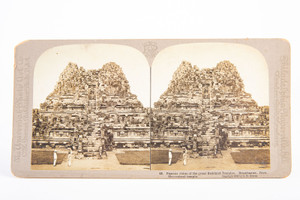 Famous Ruins of the Great Buddhist Temple Stereoview Photo No 49 C.H. Graves V16