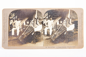 Love and Music Philippine Islands Stereoview Photo No 99 C.H. Graves V10