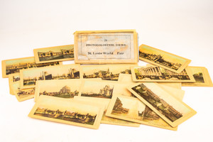 Photocolortype Stereoviews of the 1904 St. Louis World's Fair Set of 24 in Box