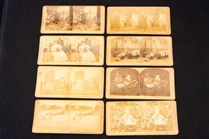 B W Kilburn 3D Stereo Picture Slide Chicago Winter People Farm Life Set of 8 V15