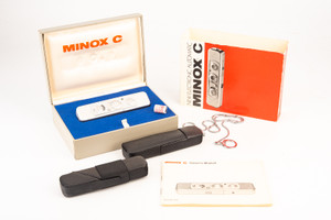 Minox C Subminiature Film Spy Camera Silver In Box with Case Meter Works V10