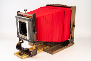 8x10 Kodak Master View Large Format Camera NEW Red Bellows With Removable Sinar Lens Board Holder