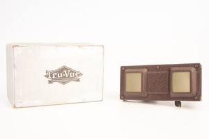TRU-VUE Stereoscope 35mm Film Strip Viewer In Box Circa 1936 V28