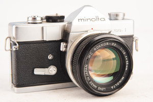 Minolta SR-1 35mm SLR Student Kit Film Camera with MC Rokkor-PF 55mm f/1.9 V19