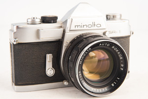 Minolta SR-1 35mm SLR Student Kit Film Camera with MC Rokkor-PF 55mm f/1.8 V10