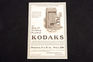 Antique 1903 Kodak No 3A Camera Magazine Advertising 5 3/8 x 8 1/8'' V10