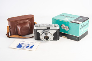 Kalimar A 35mm Film Camera w Case Manual & Box for DISPLAY PARTS REPAIR V18