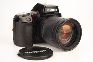 Canon EOS Elan 35mm SLR Film Camera with Tamron AF 28-200mm Zoom Lens V24