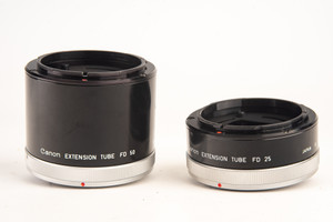 Canon FD 50-U and FD 25-U Macro Close Up Extension Tube Set for FD Lenses V21