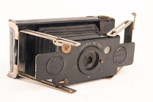 Houghton Ensign No 2 Ensignette E2 129 Film Folding Strut Camera AS-IS V24