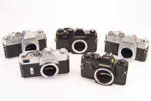 Lot of 5 Mamiya Sekor 35mm Film Cameras 1000TL 500TL ZE for Parts Repair V15