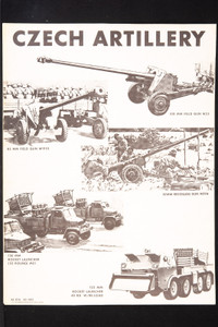 US Government Printing Office 1982 Czech Artillery Cold War Training Poster V18