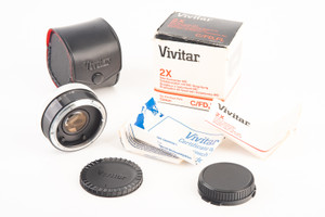 Vivitar 2x Teleconverter MC for Canon FD FL in Case Box w Manual MINT V19