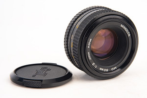 Minolta MD 50mm f/2 Standard Prime MF Lens for MD MC SR Mount 35mm Cameras V26
