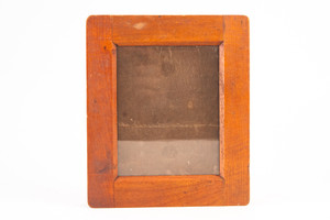 Monroe Camera Co 3 3/4 x 4 3/4'' Negative Antique Wooden Print Frame w Glass V28