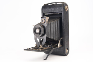 Agfa Ansco No 3A Junior Folding Bellows Camera with Cable Release & Box V27