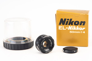 Nikon EL-Nikkor 50mm f/4 Darkroom Photo Enlarging Lens in Box with Cap V29