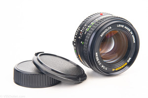 Minolta MD Rokkor-X 50mm f/1.4 Fast Prime Lens for MD Mount with Caps V27