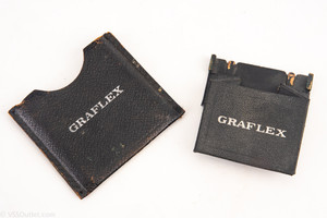National Graflex 120 Film Camera Leather Accessory Hood with Case Vintage V21