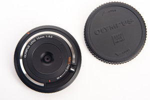 Olympus BCL-1580 15mm f/8 MF Body Cap Pancake Lens with Cap MFT MINT V20