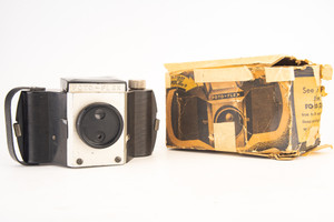 Hadds Mfg Chicago Foto-Flex TLR 127 Roll Film Bakelite Camera in Box V25