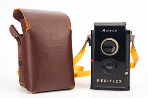 Ansco Rediflex 620 Roll Film 6x6cm TLR Bakelite Camera in Case WORKS V29