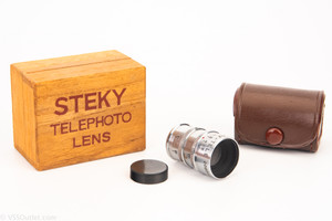 Steky 40mm f/5.6 Steky-Tele Telephoto Lens in Original Box & Leather Case V29