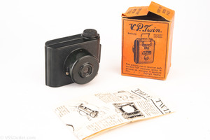 Edbar VP Twin 127 Roll Film 3x4cm Exposure Bakelite Camera in Box w Manual V23