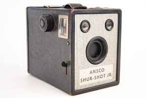 Ansco Shur-Shot Jr 120 Roll Film Medium Format Box Camera Vintage WORKS V23