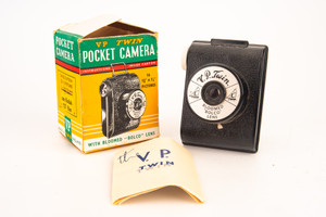 VP Twin Pocket Camera with Bloomed Bolco Lens in Original Box Vintage V23
