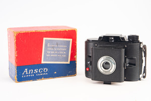 Agfa Ansco Clipper 616 Roll Film Camera in Original Box Antique WORKS V28
