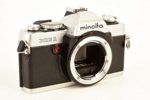 Minolta XG 1 35mm SLR Film Camera Body MD Mount Meter WORKS TESTED V26