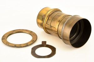 Darlot Sr. Paris ANC ne Mon Jamin 12" 305mm Rack & Pinion Brass Lens Scarce V27