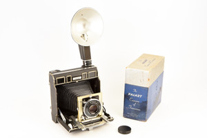 Kalart Press 3 1/4 x 4 1/4 Camera with Wollensak Raptar 127mm f/4.5 AS-IS V28