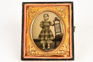 Ambrotype of Young Girl in 1/6 Plate Wood Composite Union Case V22