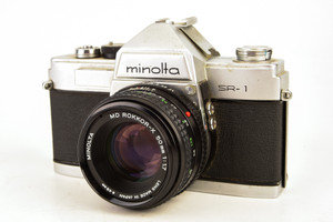 Minolta SR-1 35mm SLR Film Camera with MD 50mm f/1.7 Prime Lens