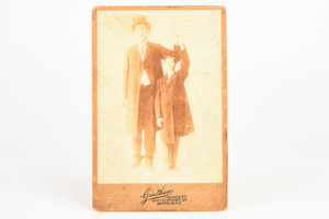 1890s Cabinet Card 6.5 x 4.25'' Albumen Print - Louis Moilanen Tallest Man V20